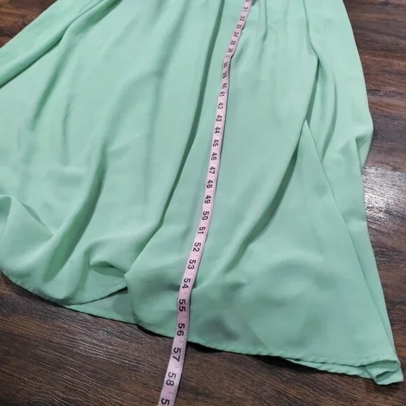 Marine Blu Whimsy Wedding Bridesmaid Maxi Dress Sage Green Women's Size Small - Picture 6 of 10